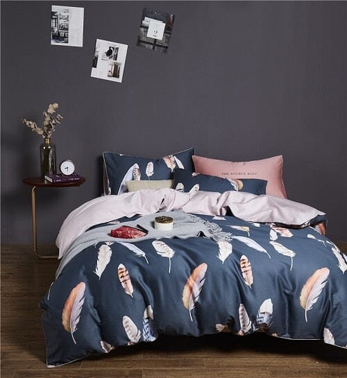 5/7Pcs Luxury Egyptian Cotton Bedding Set | Queen King Size Bright Manwatstore