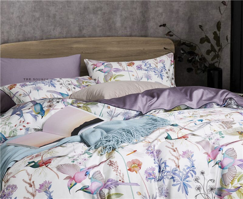 5/7Pcs Luxury Egyptian Cotton Bedding Set | Queen King Size Bright Manwatstore