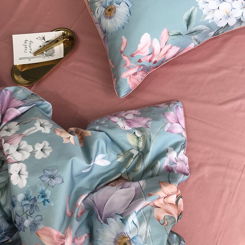 5/7Pcs Luxury Egyptian Cotton Bedding Set | Queen King Size Bright Manwatstore