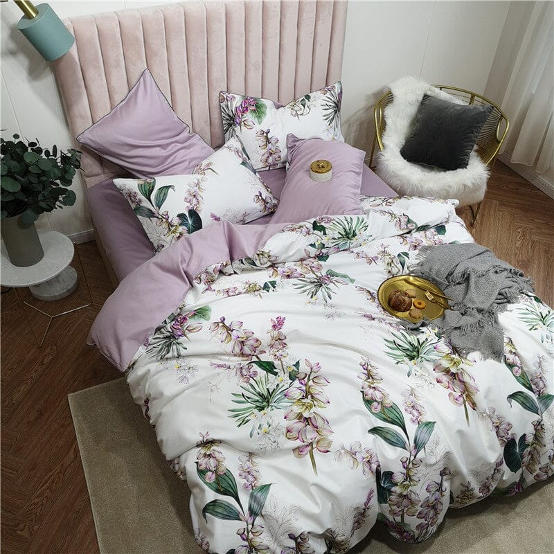 5/7Pcs Luxury Egyptian Cotton Bedding Set | Queen King Size Bright Manwatstore