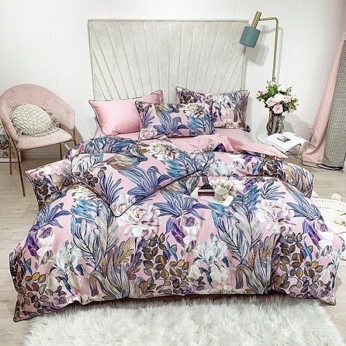 5/7Pcs Luxury Egyptian Cotton Bedding Set | Queen King Size Bright Manwatstore
