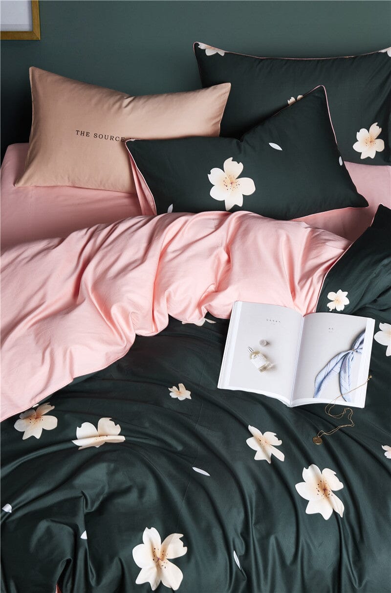 5/7Pcs Luxury Egyptian Cotton Bedding Set | Queen King Size Bright Manwatstore