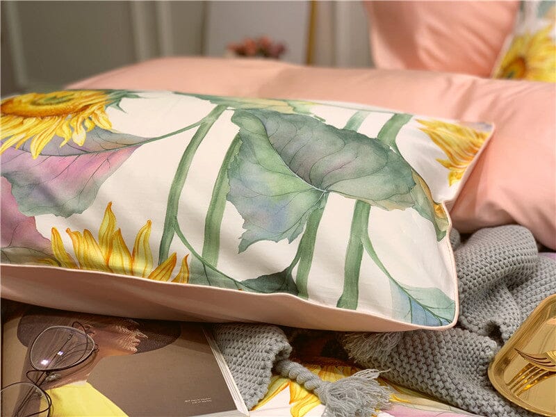 5/7Pcs Luxury Egyptian Cotton Bedding Set | Queen King Size Bright Manwatstore