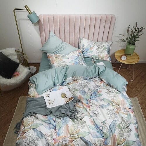 5/7Pcs Luxury Egyptian Cotton Bedding Set | Queen King Size Bright Manwatstore