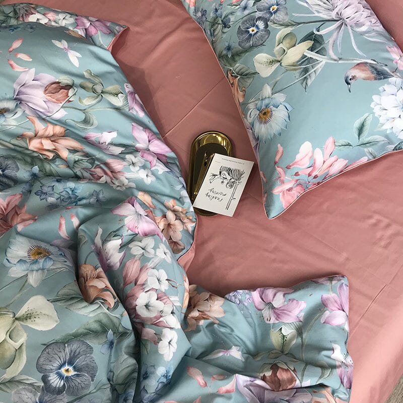5/7Pcs Luxury Egyptian Cotton Bedding Set | Queen King Size Bright Manwatstore