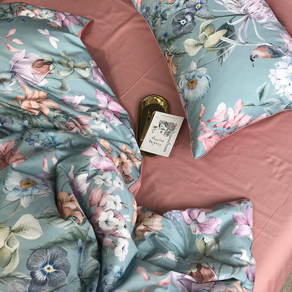 5/7Pcs Luxury Egyptian Cotton Bedding Set | Queen King Size Bright Manwatstore