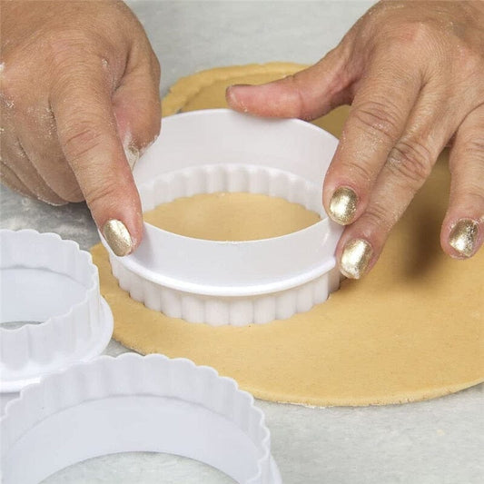 6 Size/Set Plastic Round Shape Cookie Cutter Manwatstore