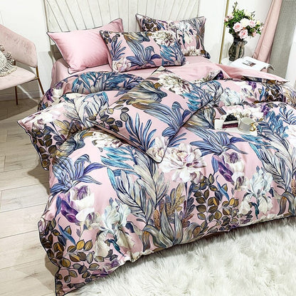 6Pcs Luxury Egyptian Cotton Bedding Set | Queen King Size Bright Manwatstore