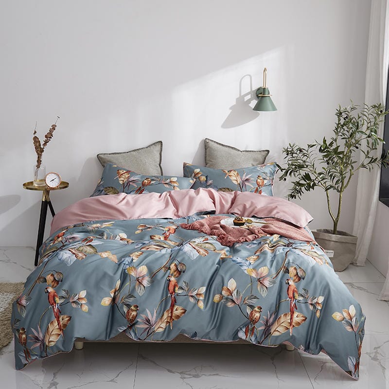 6Pcs Luxury Egyptian Cotton Bedding Set | Queen King Size Bright Manwatstore