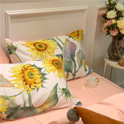 6Pcs Luxury Egyptian Cotton Bedding Set | Queen King Size Bright Manwatstore
