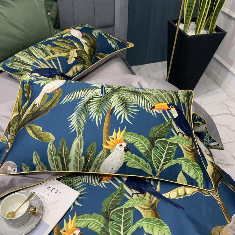 6Pcs Luxury Egyptian Cotton Bedding Set | Queen King Size Bright Manwatstore