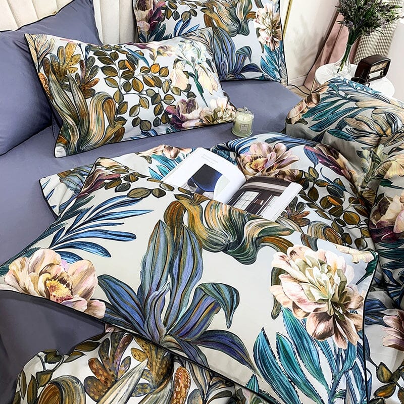 6Pcs Luxury Egyptian Cotton Bedding Set | Queen King Size Bright Manwatstore
