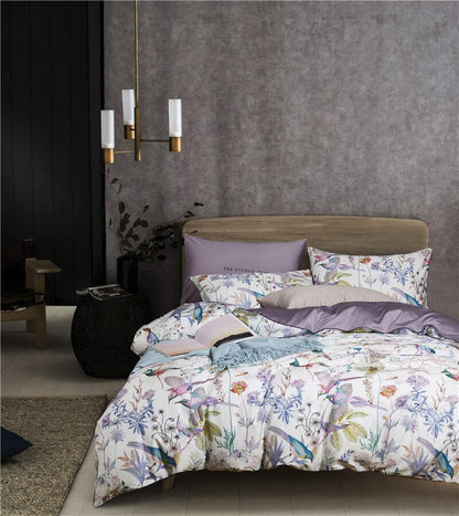 6Pcs Luxury Egyptian Cotton Bedding Set | Queen King Size Bright Manwatstore