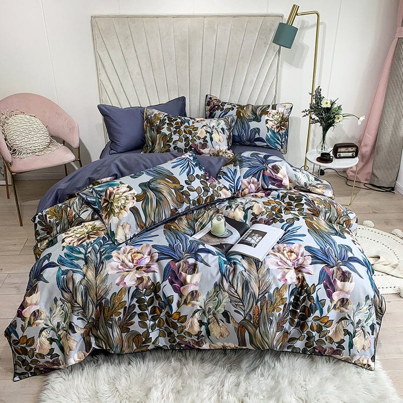 6Pcs Luxury Egyptian Cotton Bedding Set | Queen King Size Bright Manwatstore