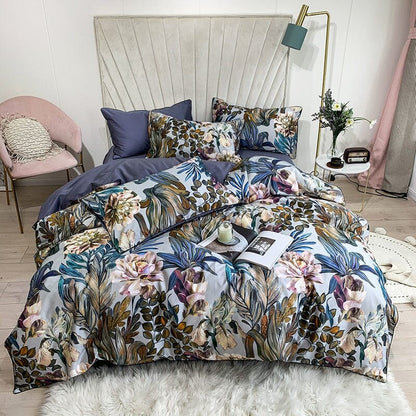 6Pcs Luxury Egyptian Cotton Bedding Set | Queen King Size Bright Manwatstore