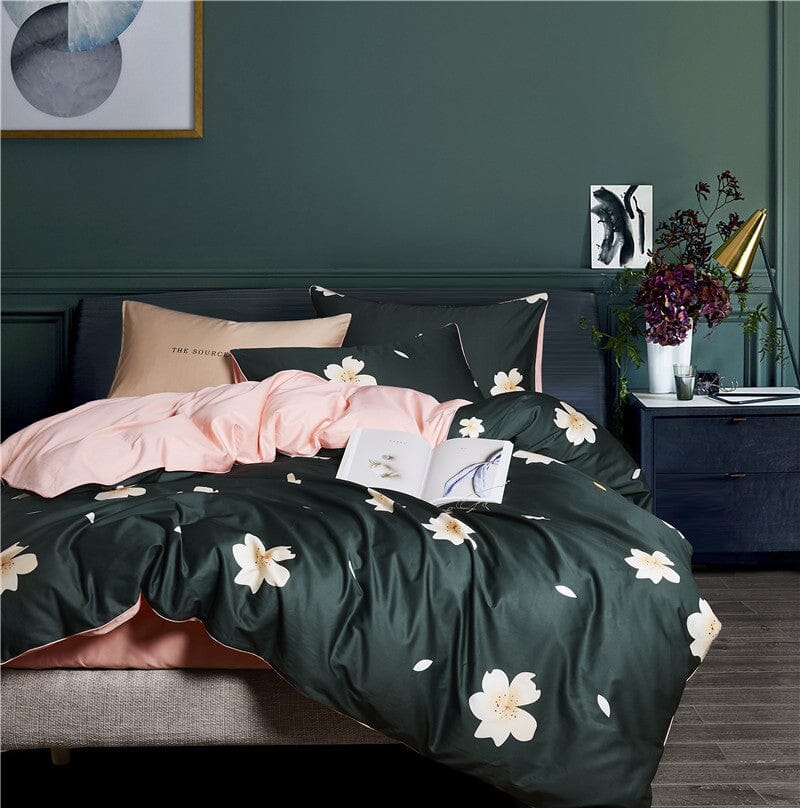 6Pcs Luxury Egyptian Cotton Bedding Set | Queen King Size Bright Manwatstore