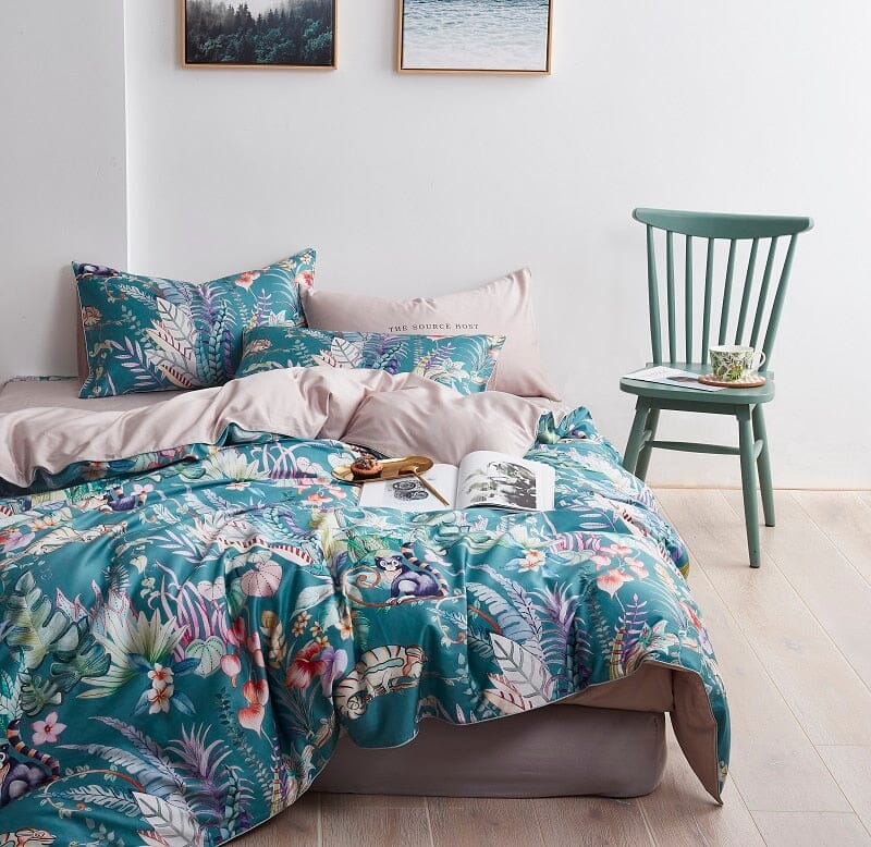 6Pcs Luxury Egyptian Cotton Bedding Set | Queen King Size Bright Manwatstore