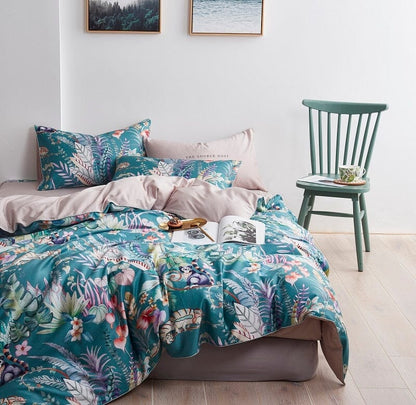 6Pcs Luxury Egyptian Cotton Bedding Set | Queen King Size Bright Manwatstore