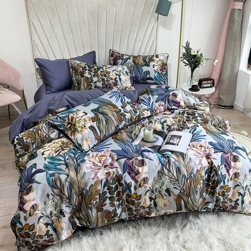 6Pcs Luxury Egyptian Cotton Bedding Set | Queen King Size Bright Manwatstore