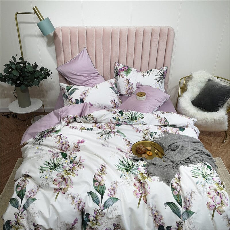 6Pcs Luxury Egyptian Cotton Bedding Set | Queen King Size Bright Manwatstore