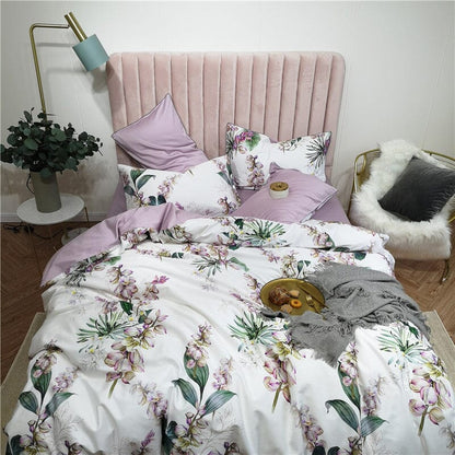 6Pcs Luxury Egyptian Cotton Bedding Set | Queen King Size Bright Manwatstore