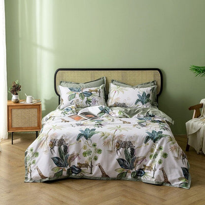 6Pcs Luxury Egyptian Cotton Bedding Set | Queen King Size Bright Manwatstore