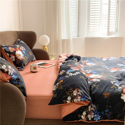 6Pcs Luxury Egyptian Cotton Bedding Set | Queen King Size Bright Manwatstore