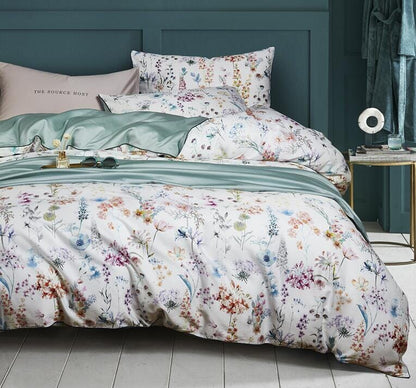 6Pcs Luxury Egyptian Cotton Bedding Set | Queen King Size Bright Manwatstore