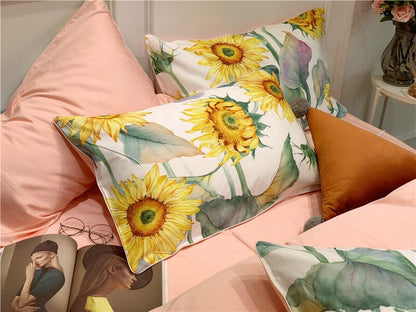 6Pcs Luxury Egyptian Cotton Bedding Set | Queen King Size Bright Manwatstore