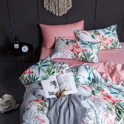 6Pcs Luxury Egyptian Cotton Bedding Set | Queen King Size Bright Manwatstore