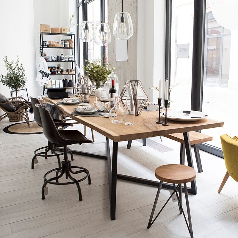 American Solid Wood Table Long Table Industrial Style Large Conference Table Boss Desk Modern Minimalist Dining Table Manwatstore