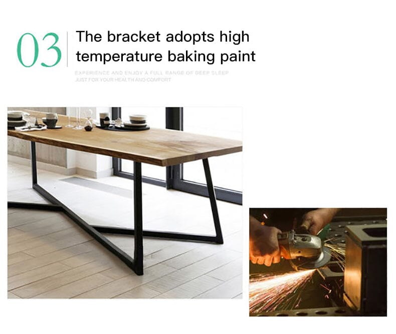 American Solid Wood Table Long Table Industrial Style Large Conference Table Boss Desk Modern Minimalist Dining Table Manwatstore