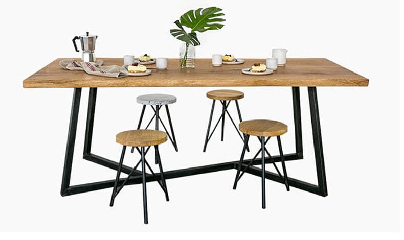 American Solid Wood Table Long Table Industrial Style Large Conference Table Boss Desk Modern Minimalist Dining Table Manwatstore