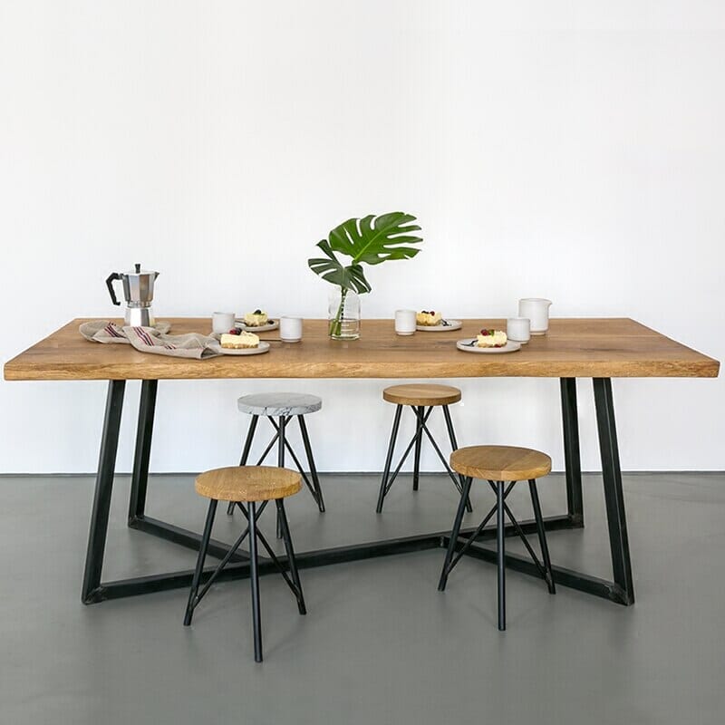 American Solid Wood Table Long Table Industrial Style Large Conference Table Boss Desk Modern Minimalist Dining Table Manwatstore