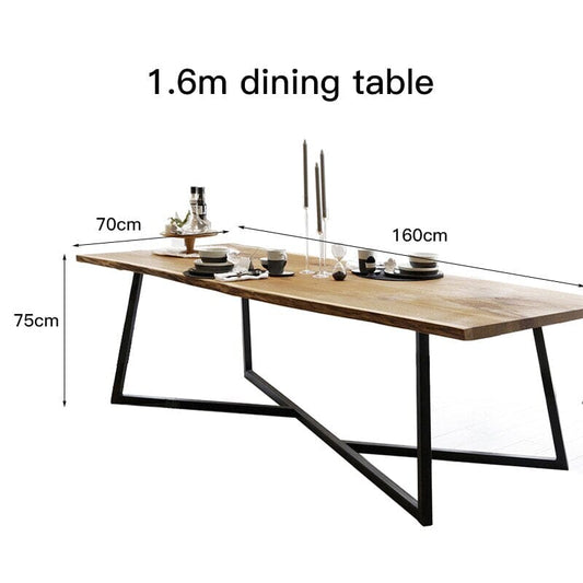 American Solid Wood Table Long Table Industrial Style Large Conference Table Boss Desk Modern Minimalist Dining Table Manwatstore