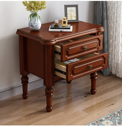 American Style Solid Wood Double Bed With Genuine Soft Leather Beds &amp; Bed Frames Manwatstore
