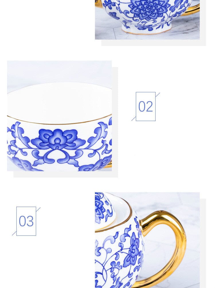 Blue Lotus Tea Set Manwatstore