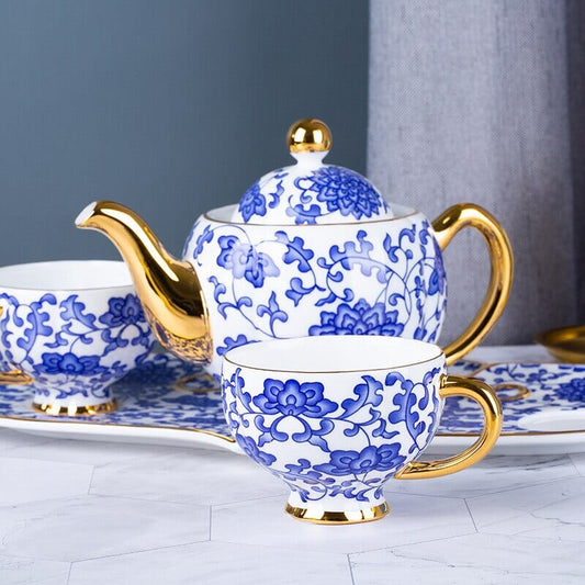 Blue Lotus Tea Set Manwatstore