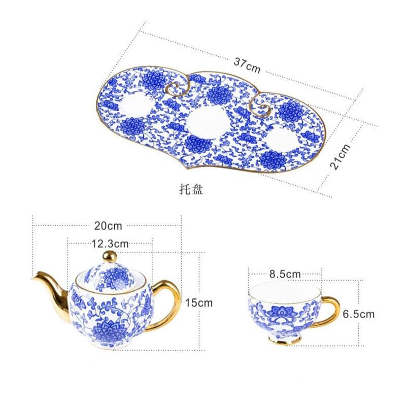 Blue Lotus Tea Set Manwatstore