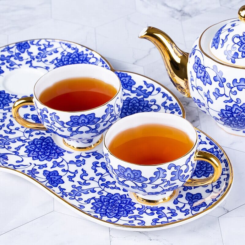 Blue Lotus Tea Set Manwatstore