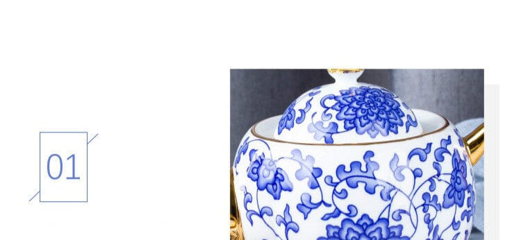 Blue Lotus Tea Set Manwatstore