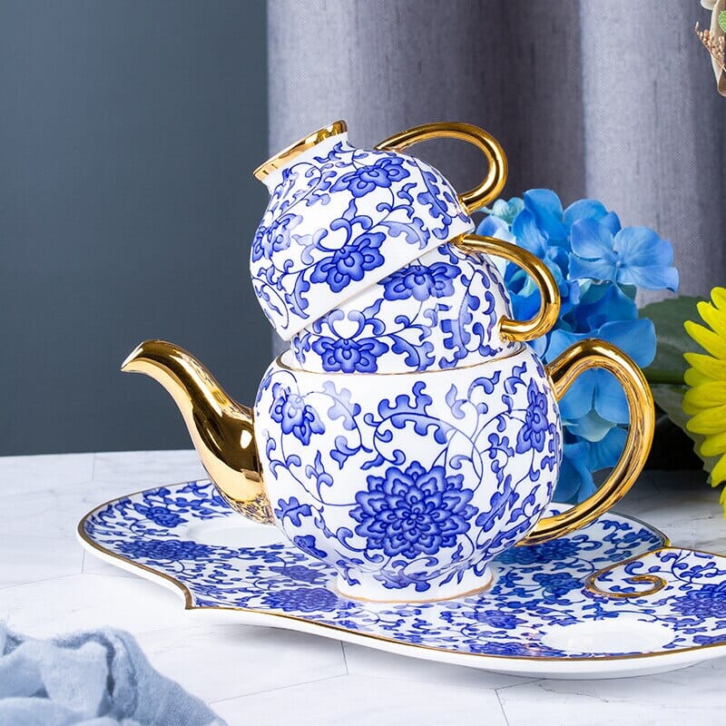 Blue Lotus Tea Set Manwatstore