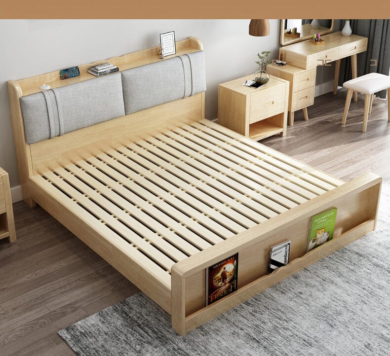 European double bed online frame with storage