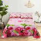 Floral Bed Sheet Set | Pillowcase Bedding Linens| Full Single Size for Bedroom Manwatstore