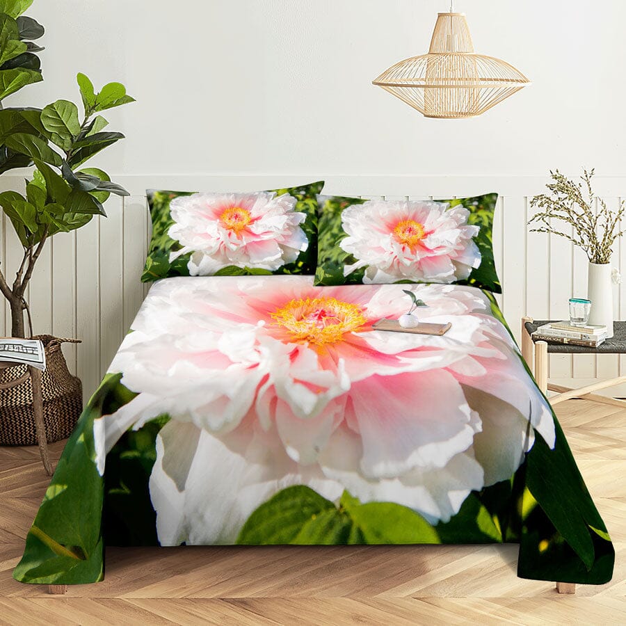 Floral Bed Sheet Set | Pillowcase Bedding Linens| Full Single Size for Bedroom Manwatstore