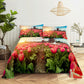 Floral Bed Sheet Set | Pillowcase Bedding Linens| Full Single Size for Bedroom Manwatstore