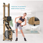 Gym Water Resistance Wood Rowing Machine With Double Track, Foldable and Movable Manwatstore