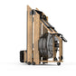 Gym Water Resistance Wood Rowing Machine With Double Track, Foldable and Movable Manwatstore
