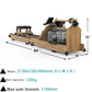Gym Water Resistance Wood Rowing Machine With Double Track, Foldable and Movable Manwatstore