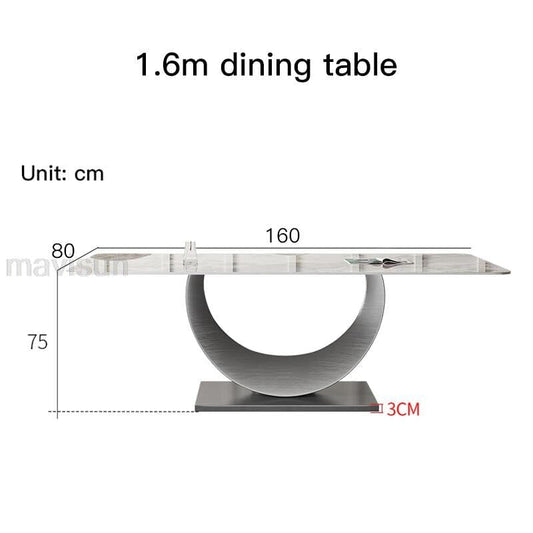 Italian Minimalist Slate Dining Table Manwatstore